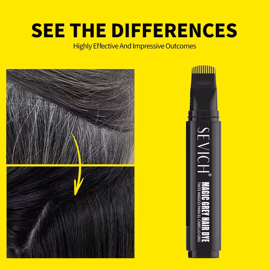 Temporary Hair Dye Cover Gray Roots Private Label Hair Root Touch up Pen Grey Hair Dye Brush