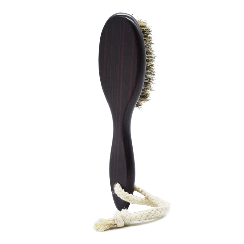 Wood Bristle Cleaning Brush Hairdressing Men Beard Brush Anti Static Barber Hair Styling Comb Shaving Tools New Wooden Handle