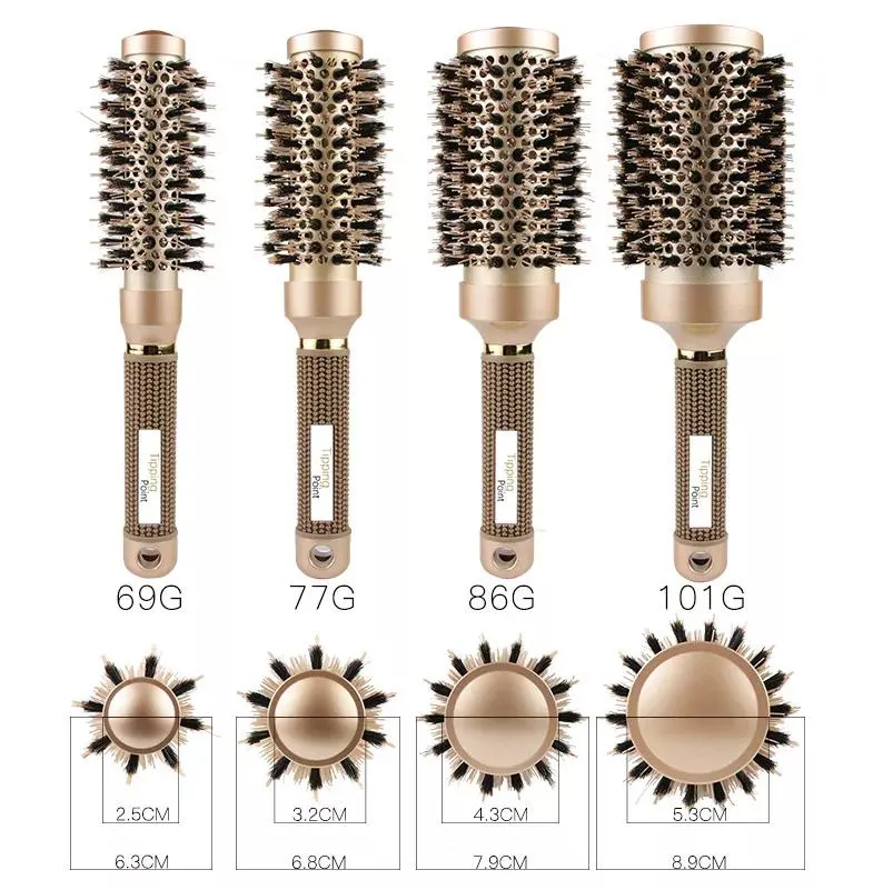 Wholesale Custom Logo Professional Round Hair Brush Ceramic Hair Brush Round Salon