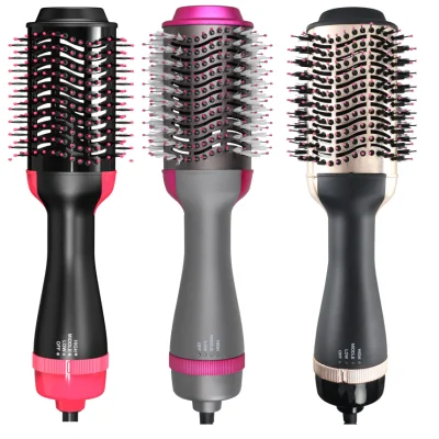 Preço de fábrica Fornecimento do fabricante Amazon Round Rotating Volumizer Styler Hot Air One Step Escova de cabelo Secador de cabelo